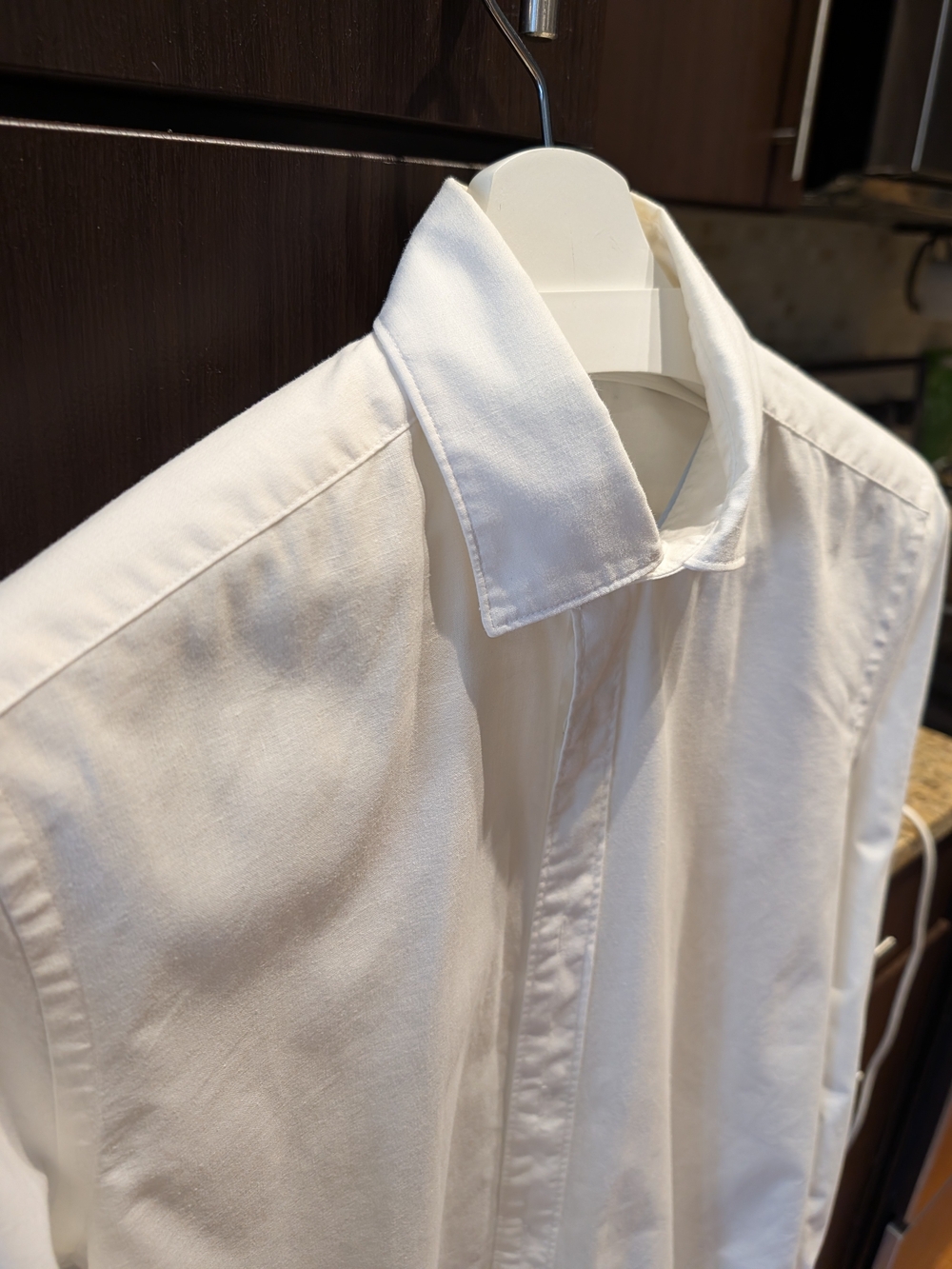 T.M.Lewin White Men's Dress Shirt - Classic Point Collar